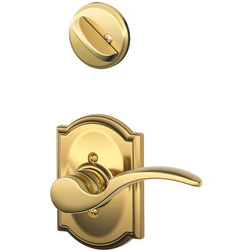 Schlage F57STA609CAMLH antique brass exterior trim lever