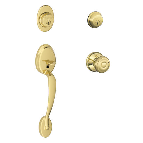 Schlage F62PLY716GEO F62-PLY-GEO Plymouth Double Cylinder Handleset Aged Bronze