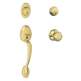 Schlage F62PLY609GEO F62-PLY-GEO Plymouth Double Cylinder Handleset Antique Brass
