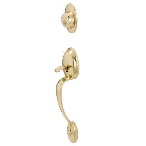 Schlage F62PLY609ACCRH F62-PLY-ACC-RH Plymouth Right Hand Double Cylinder Handleset Antique Brass