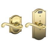 Schlage FE10FLA716CAM aged bronze passage door lever