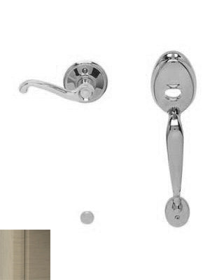 Schlage FE285PLY619FLARH FE285-PLY-FLA-RH Plymouth Lower Handleset for Electronic Keypad with Flair Interior Right Hand Lever Satin Nickel