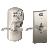 Schlage FE576CEN625ACC polished chrome keypad entry door lever