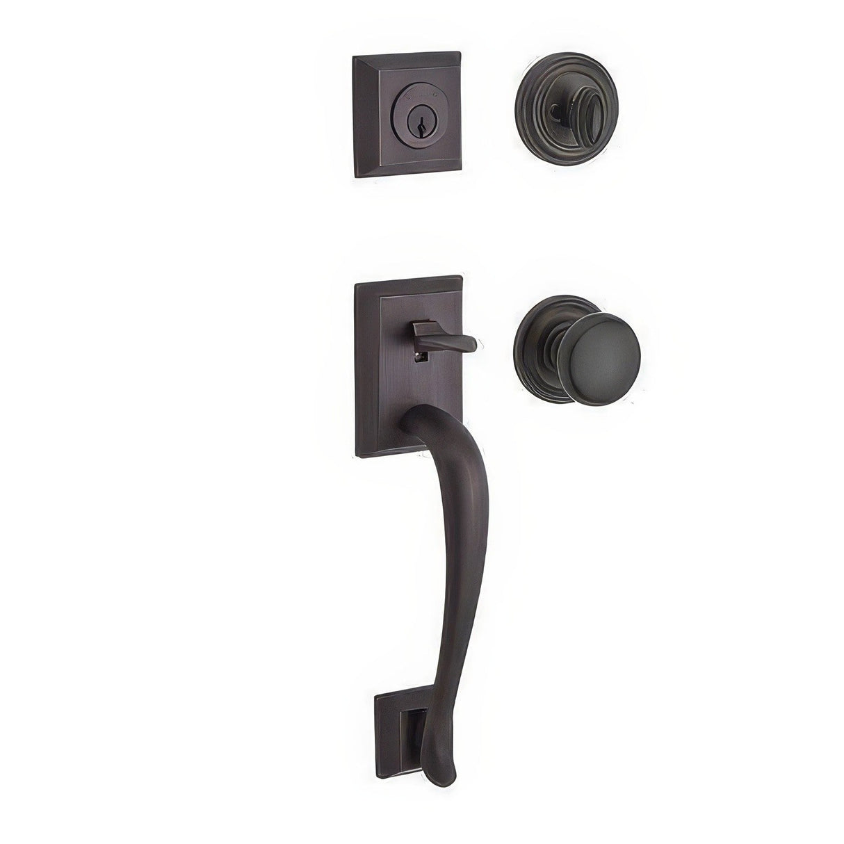 Baldwin SCNAPXROUTRR112 venetian bronze single cylinder handleset