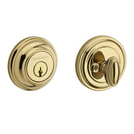 Baldwin SCTRD003 polished brass single cylinder deadbolt