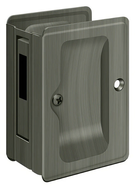 Deltana SDAR325U15A antique nickel pocket door lock