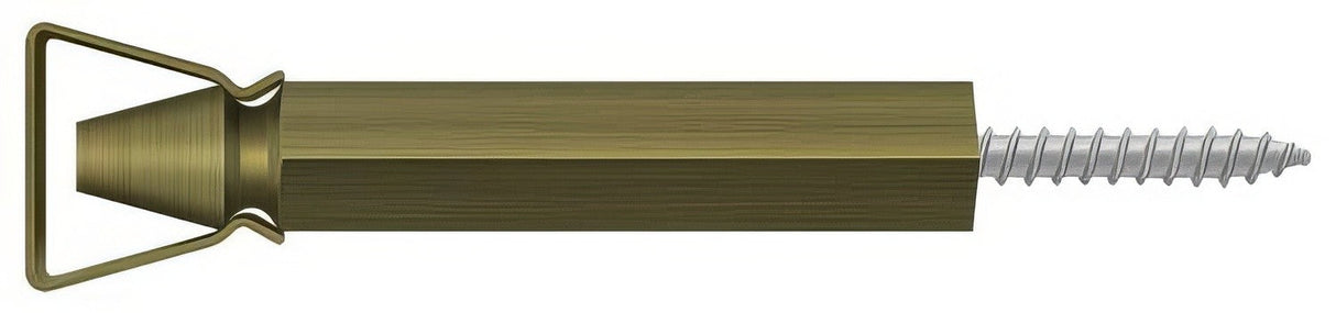 Deltana SDH103U5 antique brass shutter door holder
