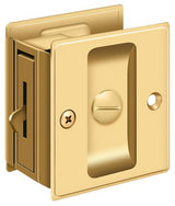 Deltana SDL25CR003 lifetime polished brass privacy pocket door lock