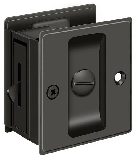 Deltana SDL25U10B oil rubbed bronze privacy pocket door lock