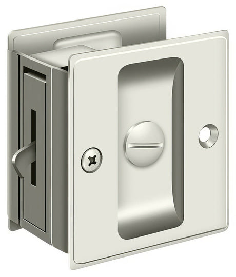 Deltana SDL25U14 polished nickel privacy pocket door lock