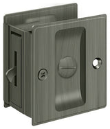 Deltana SDL25U15A privacy pocket door lock in satin stainless, additional view