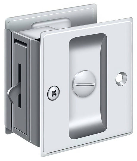 Deltana SDL25U26 chrome privacy pocket door lock