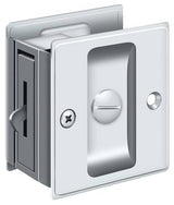 Deltana SDL25U26D privacy pocket door lock in satin stainless, additional view