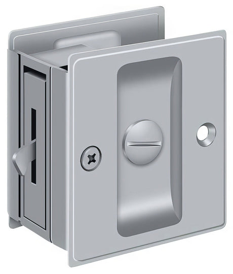 Deltana SDL25U26D brushed chrome privacy pocket door lock