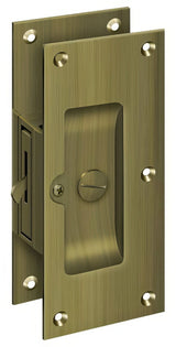 Deltana SDL60U5 antique brass privacy pocket door lock