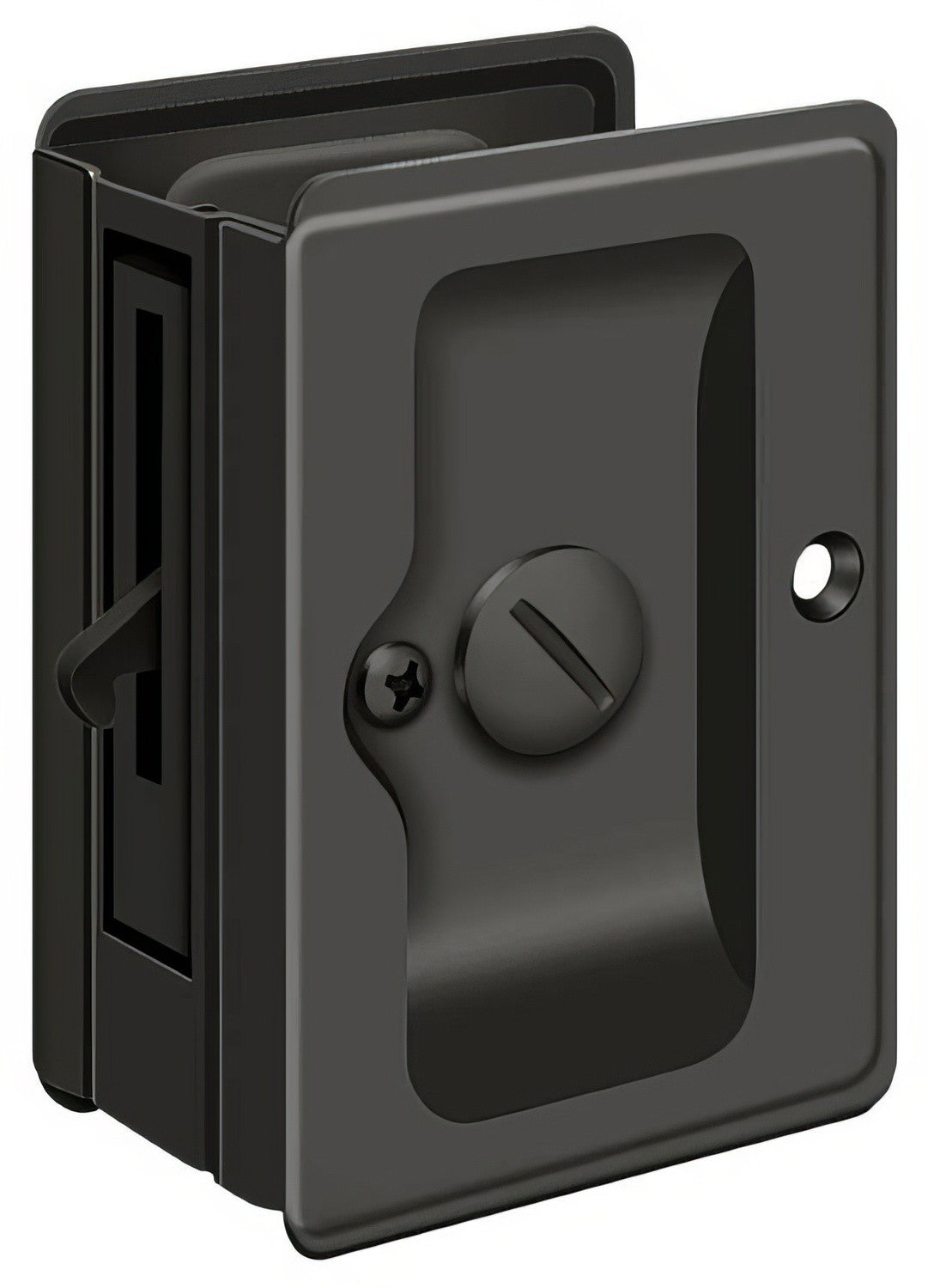 Deltana SDLA325U10B oil rubbed bronze privacy pocket door lock