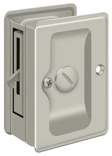 Deltana SDLA325U15A privacy pocket door lock in satin stainless, additional view