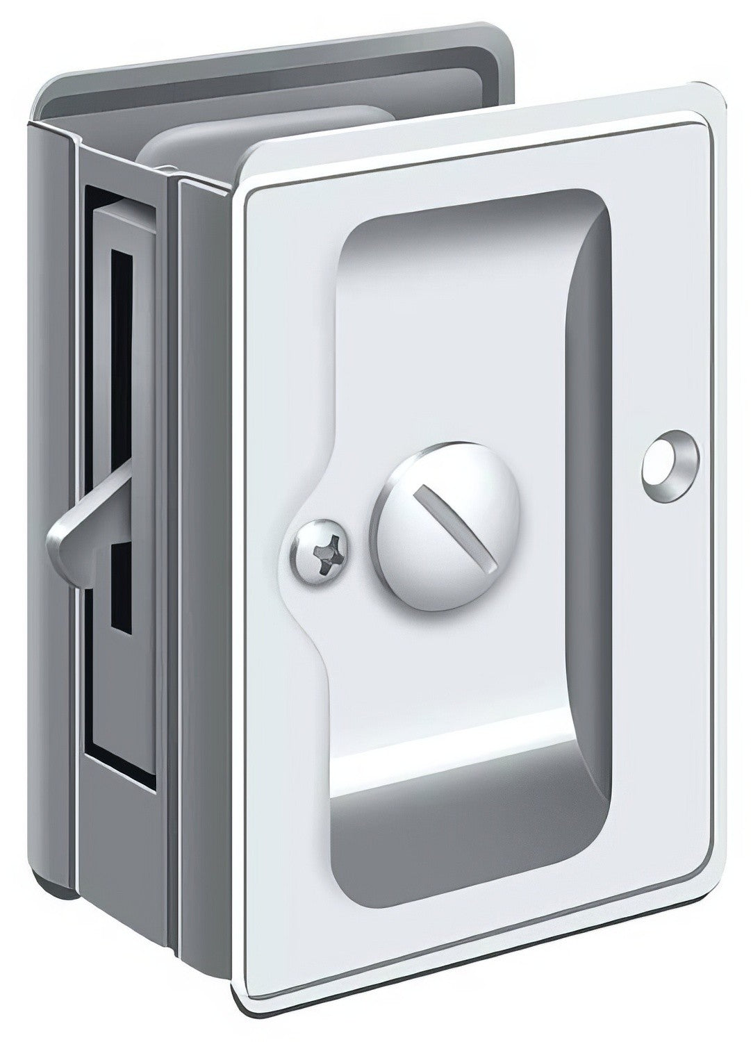 Deltana SDLA325U26 chrome privacy pocket door lock