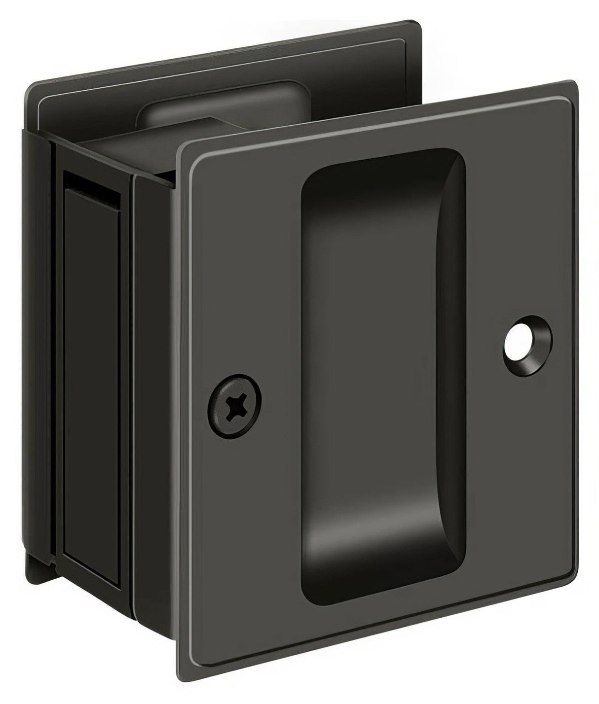 Deltana SDP25U10B oil rubbed bronze passage pocket door lock
