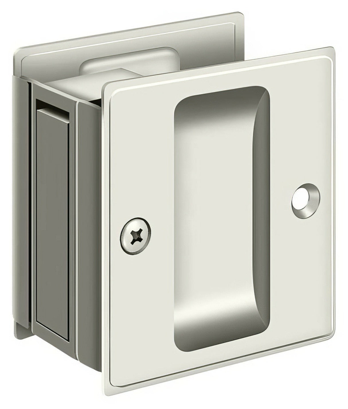 Deltana SDP25U14 polished nickel passage pocket door lock