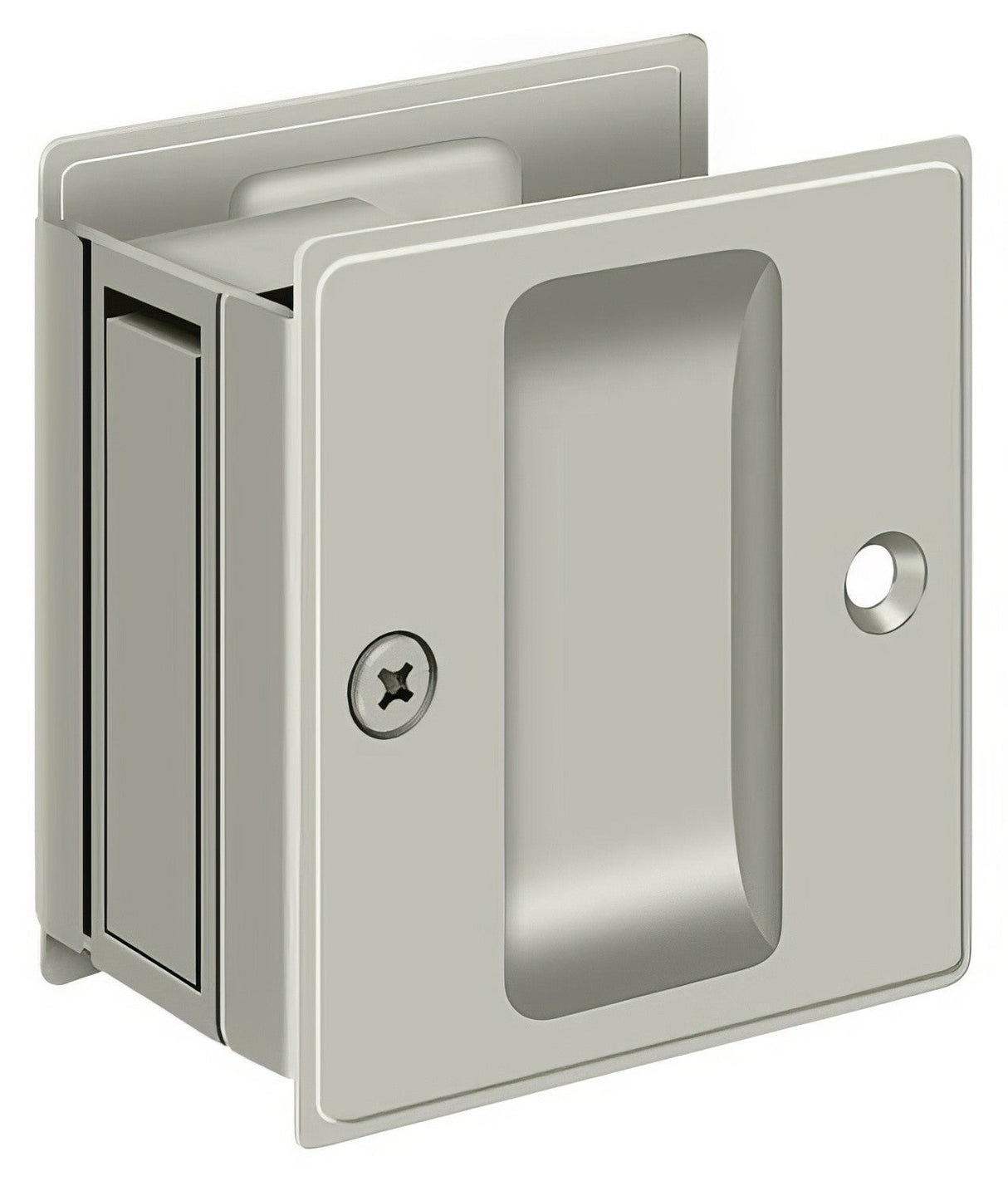 Deltana SDP25U15 satin nickel passage pocket door lock