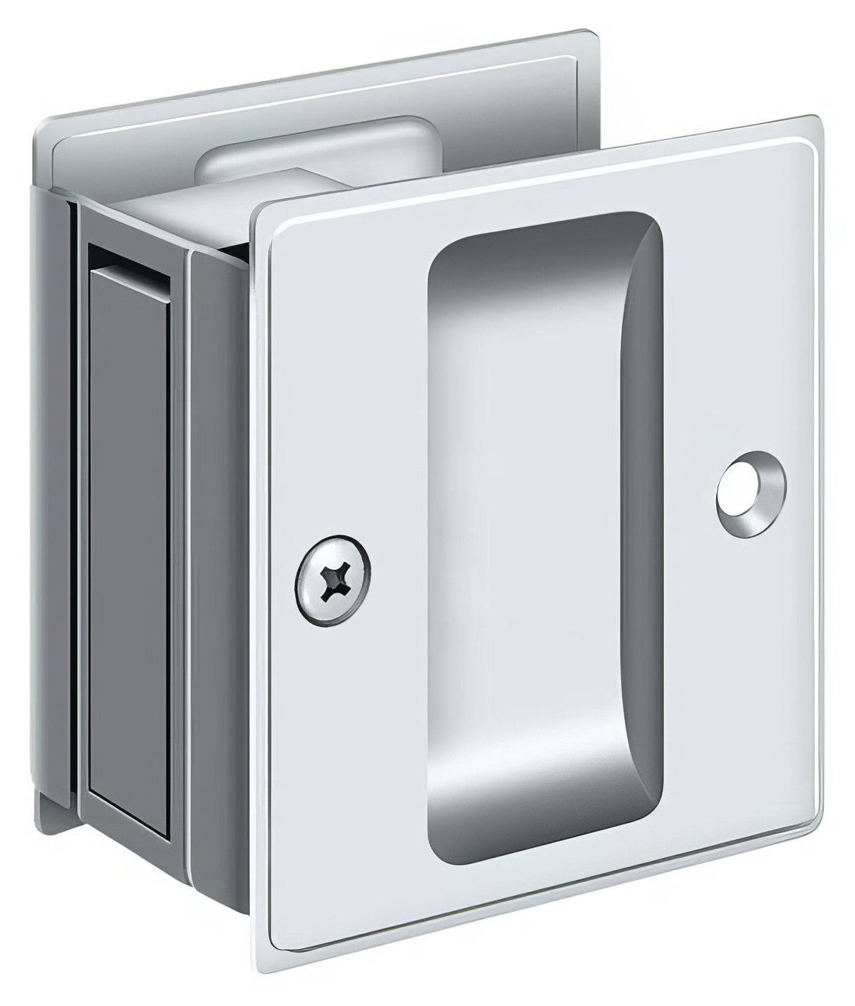 Deltana SDP25U26 chrome passage pocket door lock