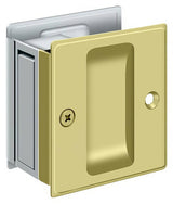 Deltana SDP25U3/26 polished brass / chrome passage pocket door lock