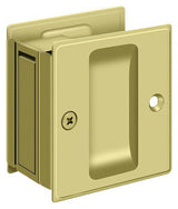 Deltana SDP25U3 polished brass passage pocket door lock