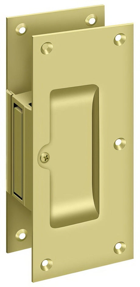 Deltana SDP60U3 polished brass passage pocket door lock