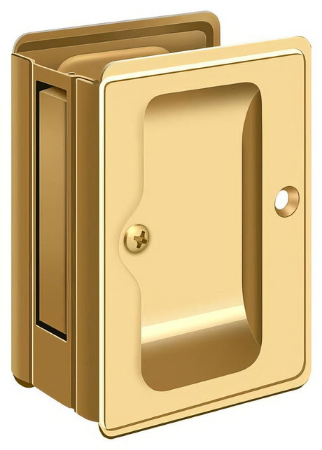 Deltana SDPA325CR003 lifetime polished brass passage pocket door lock