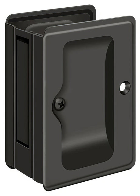 Deltana SDPA325U10B passage pocket door lock in satin stainless, additional view