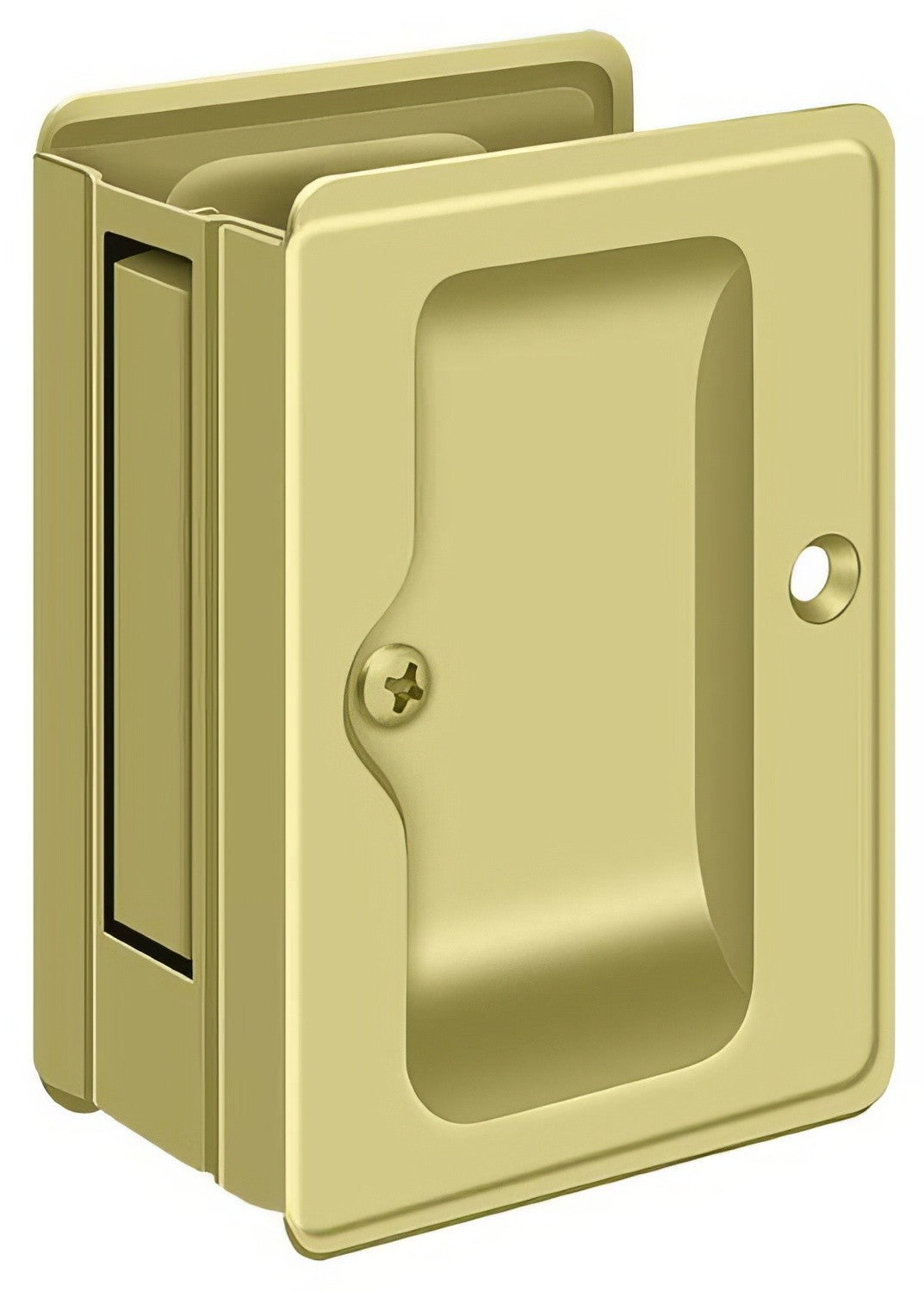 Deltana SDPA325U3 polished brass passage pocket door lock