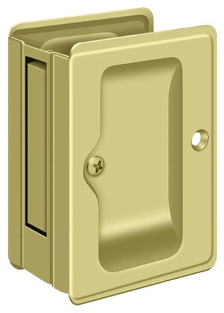 Deltana SDPA325U3 polished brass passage pocket door lock
