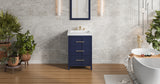 Jeffrey Alexander Katara 25" Hale Blue Single Sink Bathroom Vanity with White Resin Top - 8 in. Widespread Faucet Top product image 5