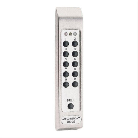 Securitron DK26PSS Digital Keypad Pad Narrow Stile Satin Stainless Steel Finish