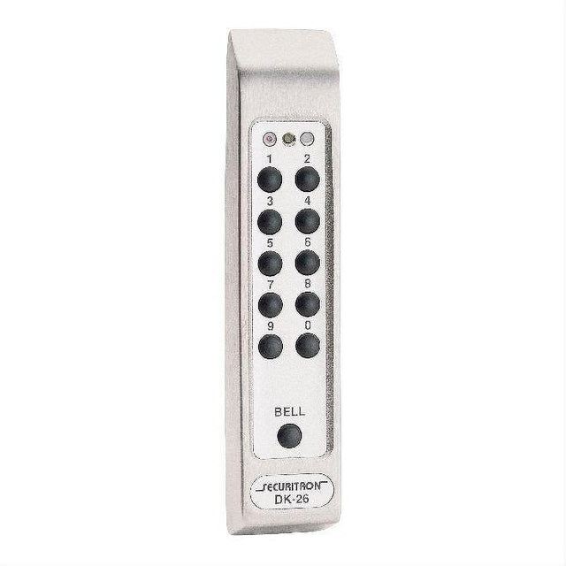 Securitron DK26PSS Digital Keypad Pad Narrow Stile Satin Stainless Steel Finish
