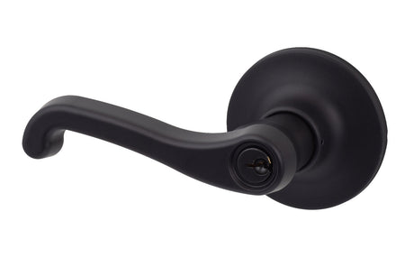 Sure-Loc SG107 FBL flat black keyed entry door lever