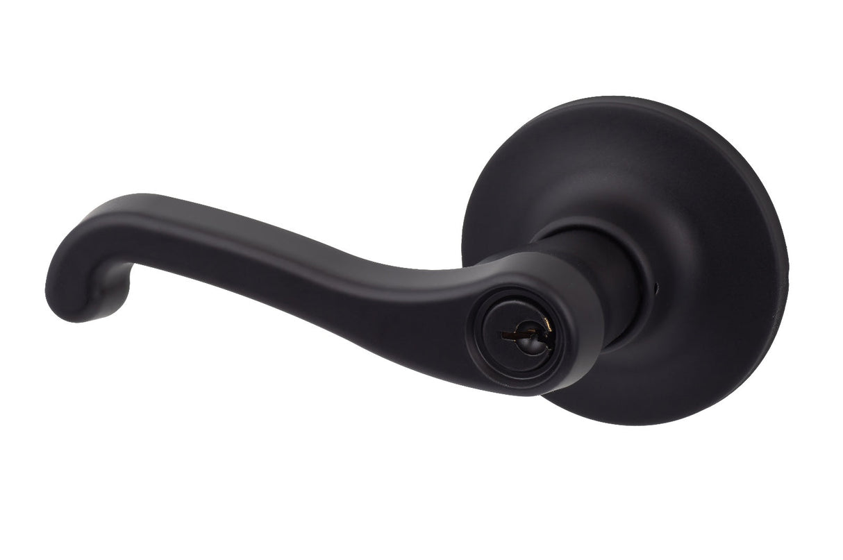 Sure-Loc SG107 FBL flat black keyed entry door lever
