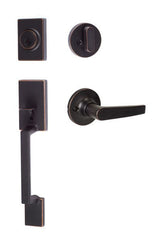 Sure-Loc Hardware SH507-R-CD Stockholm Handleset with Cedar Handleset Trim