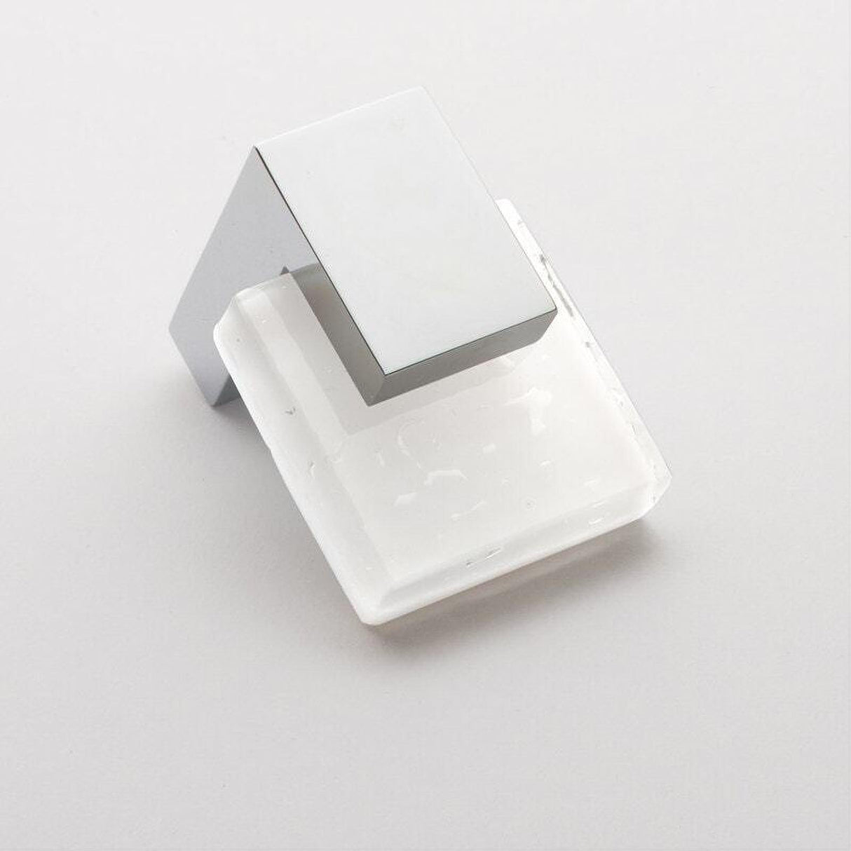 Sietto K-1201-PC Affinity White Knob Polished Chrome