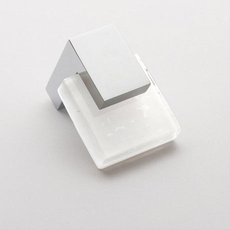 Sietto K-1201-PC Affinity White Knob Polished Chrome