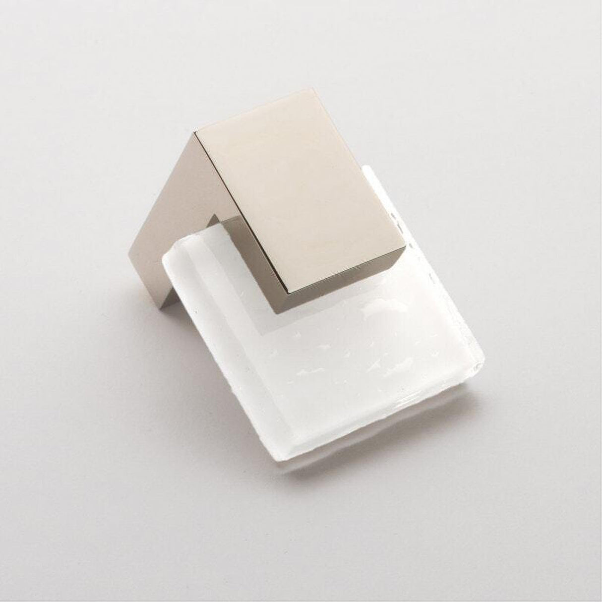 Sietto K-1201-PN Affinity White Knob Polished Nickel