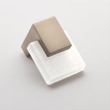 Sietto K-1201-SN Affinity White Knob Satin Nickel