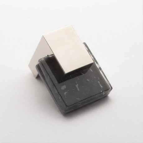 Sietto K-1202-PN Affinity Slate Gray Knob Polished Nickel