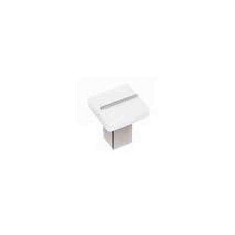Sietto K-1400-SN Bandwidth White Square Knob & Gray Stringer Satin Nickel