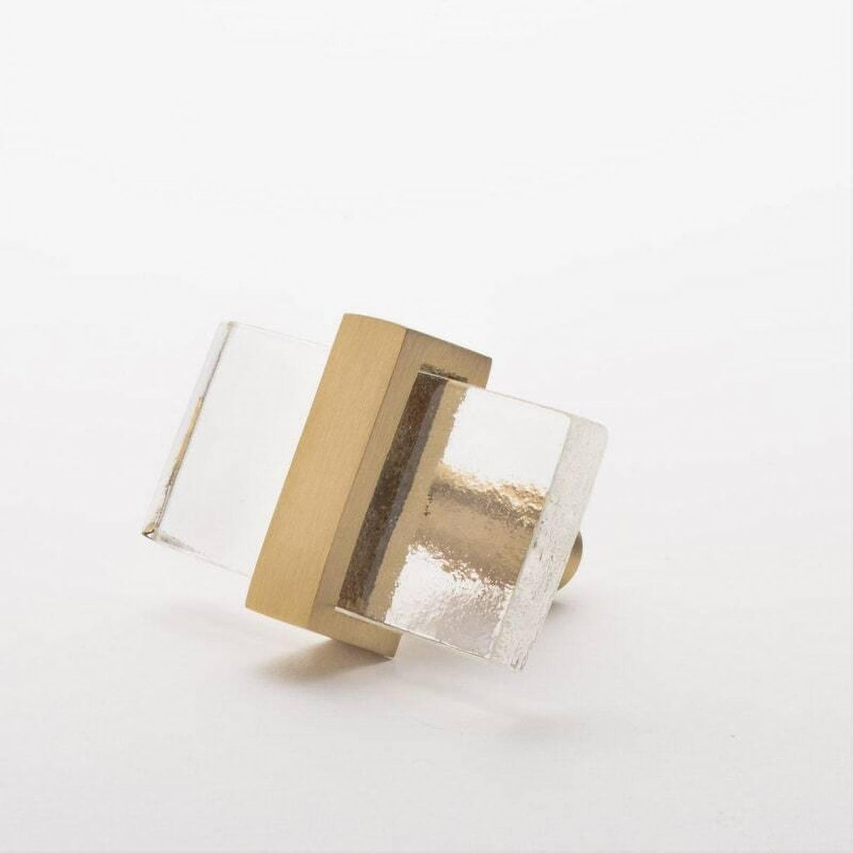 Sietto K-1900-SB Adjustable Clear Knob Satin Brass