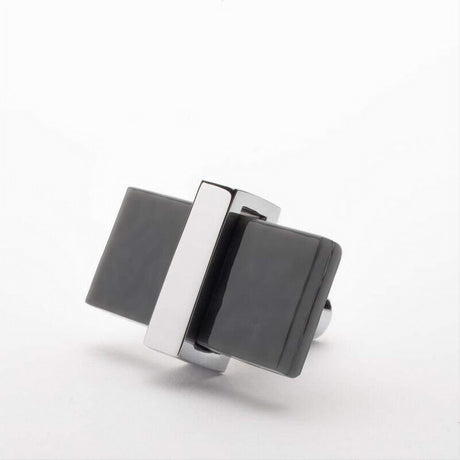 Sietto K-1902-PC Adjustable Slate Gray Knob Polished Chrome
