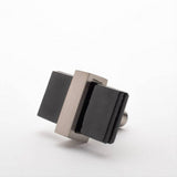 Sietto K-1903-SN Adjustable Black Knob Satin Nickel