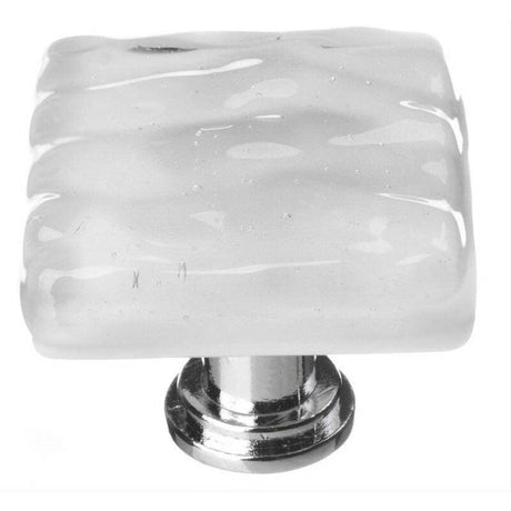 Sietto K-204-PC Glacier Blue-Grey Knob Polished Chrome