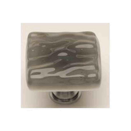 Sietto K-206-PC Glacier Silver Grey Knob Polished Chrome